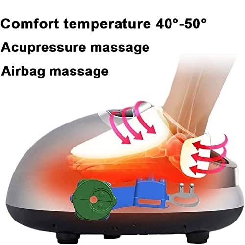 Masajeador para pies con calor, terapia de amasamiento profundo y compresión de aire para alivio del dolor en los pies, ideal para mujeres, hombres y adultos mayores (42×36×24 cm) miniatura 7