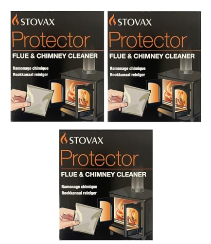 Stovax Protector Flue and Chimney Cleaner 14 x 40g Sachets Limits Tar Build Up Reduces Risk of Chimney Fires (1)