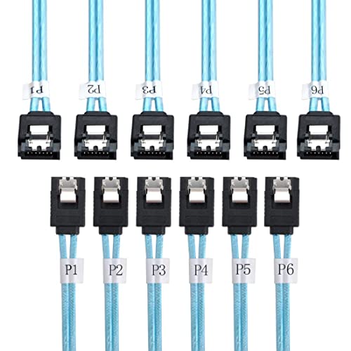 ChenYang CY SAS 6 SATA 7 broches mâle interne hôte vers 6 SATA 7 broches mâle disque dur cible 6 Gbit/s câble raid serveur de données 50 cm