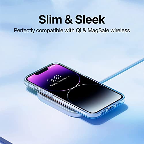 Image of Vaku Luxos Zurich MAGPRO Gradient Colored for iPhone 14 Plus Cover Case, Transparent, 6 Feet Drop Protection, Shockproof, Scratch Resistant, Slim, Compatible with MagSafe Back Cover - Green