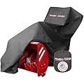 Tough Cover 600D Snow Blower Cover - Standard, Xtreme Black, Heavy Duty Waterproof Protection for Gas Snow Blowers, Oversized Dust Cover & UV Protection, Universal Fit for Plow Machine & Lawn Mower