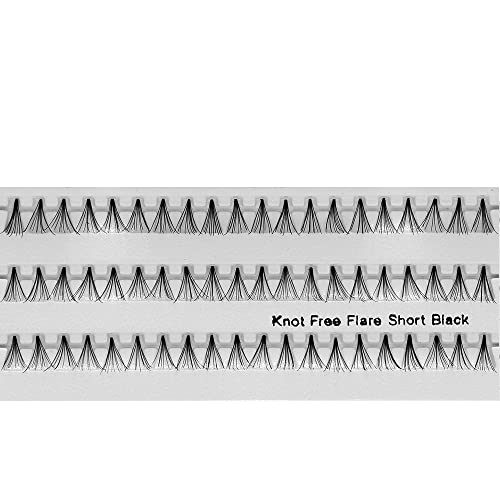 Cherishlook Professional 10packs Eyelashes - (Knot Free) Flare Black (Short)