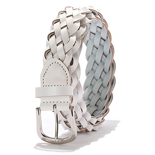 編み込みレザーメッシュベルト