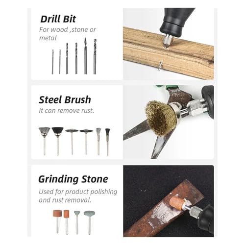 Mini Electric Drill Engraver Electric Drilling Machine for Rotary Tools Mini Tool with Power Tools Accessories,for Jewelry Making Wood Stone Plastic(U192) - Image 4