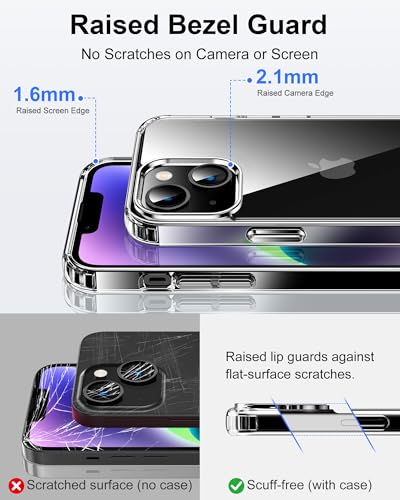 Image of HOOMIL Case for iPhone 14 Plus, Anti-Yellowing, Crystal Clear