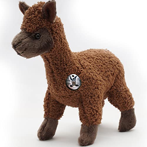 Lama Alpaka LHAMO - Peluche de alpaca (20 cm), color marrón