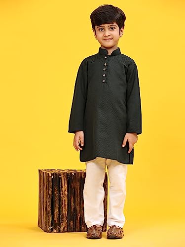 Boys Cotton Floral Kurta set for kids | Indian Ethnic wear | Geometrical Print | Pack of 1 (S-220)3