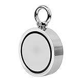Ant Mag Doppelseitiges Neodym Ösenmagnet Starker Magnet zum Magnetfischen Haftkraft 400kg Ø116mm Suchmagnet Bergemagnet für Angeln Schatzsuche in Fluss See