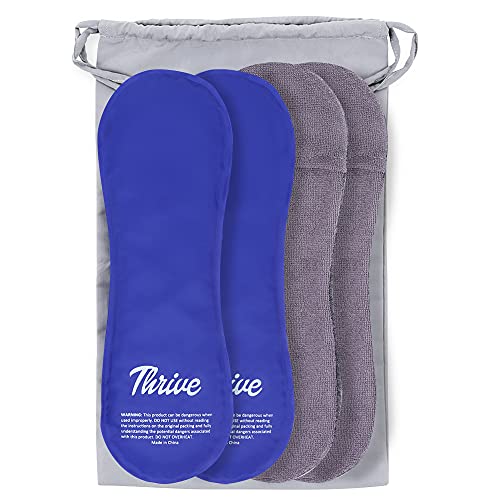 Image of Thrive Postpartum Ice Packs - Perineal Ice Pack for Swelling Relief, Postpartum Cold Pads for Pelvic & Vaginal Comfort, Warm Compress for Hemorrhoid Relief, Blue, Set of 4