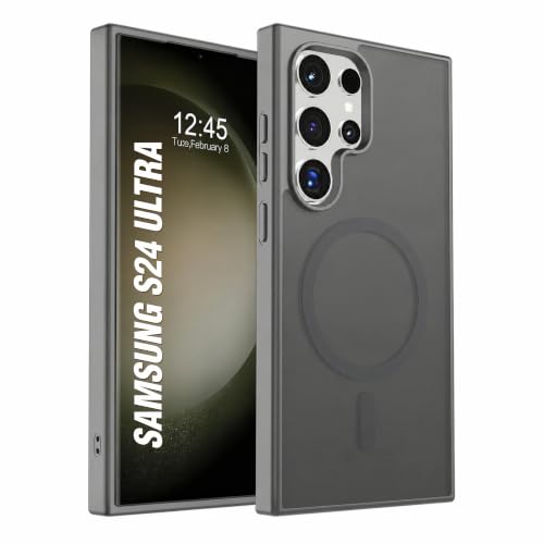 Image of AIBEX Back Cover for Samsung Galaxy S24 Ultra| Slim Case with Wireless Charging Support | Anti-Scratch, Shockproof, Anti-Fingerprint & Lightweight Military-Grade Protective Cover - Grey