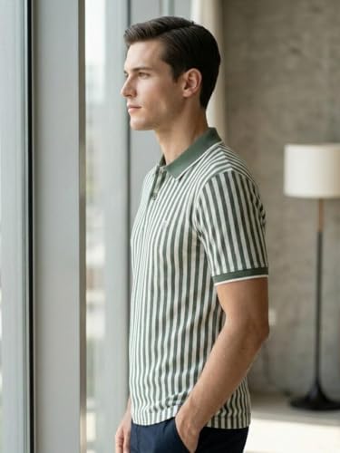 Image of Men Polo Cotton Rich Regular Fit Half Sleeves T-Shirt