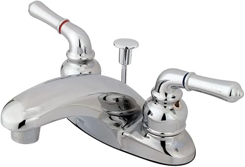 Miniatura 7 de Kingston Brass KB628 Magellan Grifo de lavabo con manija de palanca, 4-1/4 pulgadas, níquel cepillado cepillado níquel,brushed nickel/polished