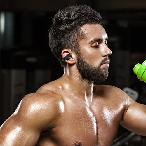 Ahokege Open Ear Clip-On Earbuds Wireless Bluetooth Headphones For Android Iphone, Earbud & In-Ear Headphones, Bluetooth 5.3 Earbuds For Workout/Running/Exercising, 2023 Upgraded (Black) #TOP1
