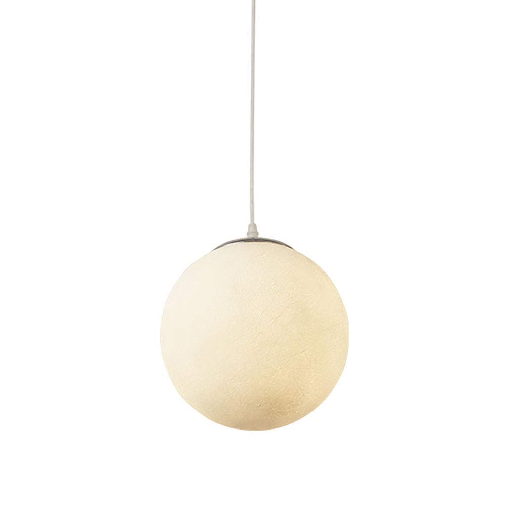 Lámpara de techo colgante tipo globo de luna blanca texturizada para decoración interior