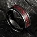 King Will 9mm Dragon Men Black Stainless Steel Red Carbon Fibre & Black Celtic Dragon Inlay Wedding Ring For Men And Women 9
