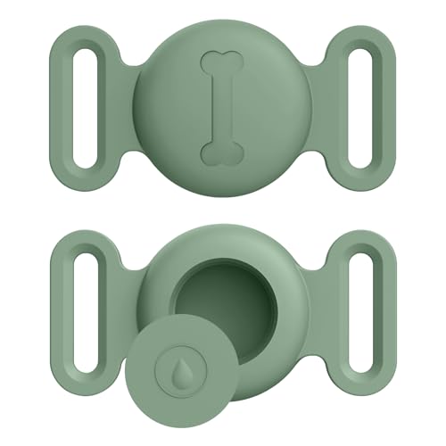 Image of Tobfit Case for Dog Cat Collar, Waterproof Apple Air Tag Protective Holder GPS Tracking Finder for Pet, Silicone Case for Dog Collar Cat Loop Holder Pet Accessories,1 Pack