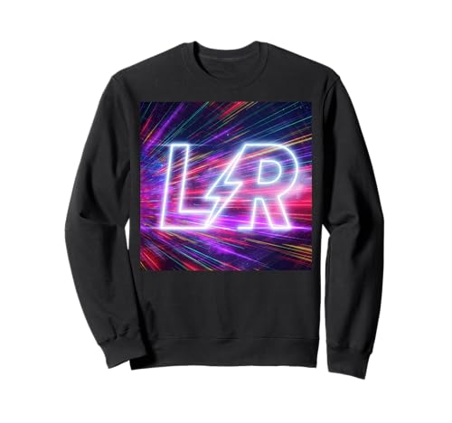 LR Lightning Lettermark ? Retro Synthwave Typography Art �g���[�i�[