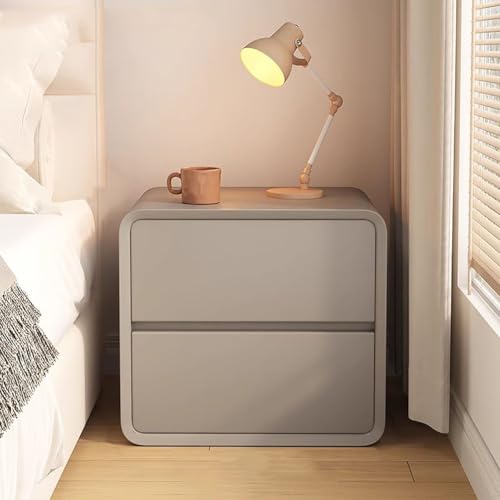 BK&MF Moderna y Sencilla mesilla de Noche de Madera,Minimalista mesilla de Noche pequeña Muebles de Dormitorio con 2 cajones para Dormitorio, salón,E,45x45x48cm(18x18x19inch)