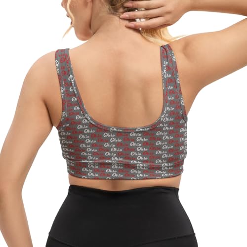 Image of Yoga top Women's Cheerleading Uniform Gym Outfit Running Crop Tops Yoga Shirts Casual Tank Top