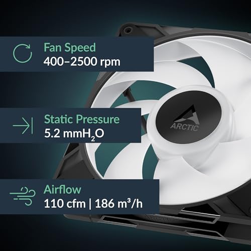Image of ARCTIC P14 Pro A-RGB - 3 Pack - Powerful Premium Fan, 140 mm PWM Fan with Y-Cable Splitte, 400-2500 RPM, 0 RPM <5% PWM, 5V Digital RGB, Fluid Dynamic Bearing, 4-Pin - Black