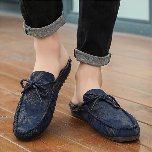 Mens Loafers Shoe Floral Vegan Leather Moccasins Loafers Shoes Lightweight Comfortable Flexible Fashion Outdoor Slip-on3