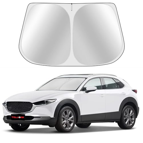 Toluoma Custom Fit Windshield Sun Shade for Mazda CX-30 2019-2025 - CX30 Sunshade Full Coverage...