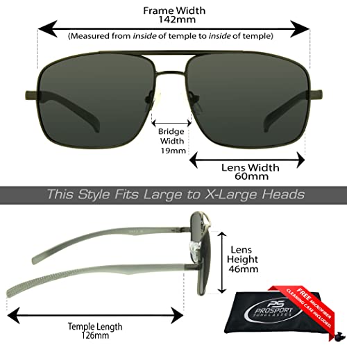 Image of proSPORT Aviator Big & Tall Sunglass Mens Oversize Extra Large & Wide Fit Polarized Available