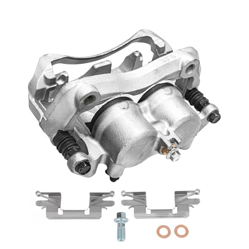 Image of Detroit Axle - 2pc Front Brake Calipers for 2005-2019 Nissan Frontier | 2009-2012 Suzuki Equator Disc Brake Calipers w /Brackets Replacement Brake Caliper