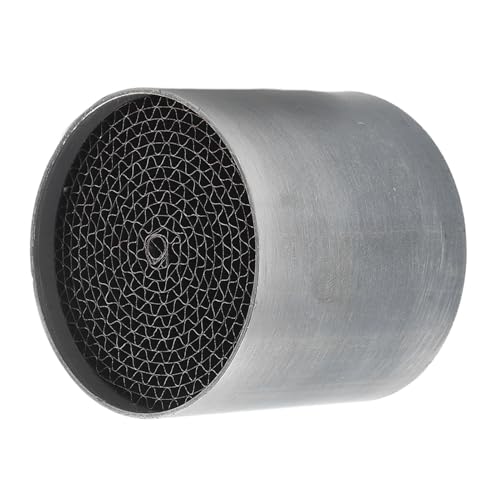 Qiilu Motorrad Auspuff Katalysator, Motorrad Auspuffrohr Katalysator, Motorrad Katalysatoren, Eisen Vorderer Mittlerer Auspuff Schalldämpfer Katalysatot, Universell für Motorrad (53 * 50mm)