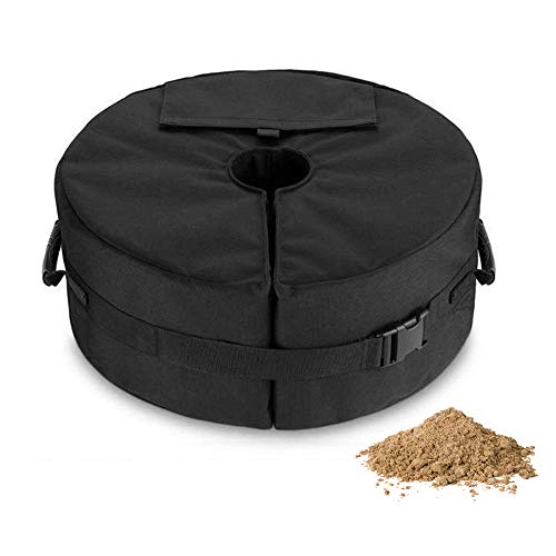 DricRoda Patio Umbrella Base Weight, 18\" Round Heavy Duty Sunshade Parasol Stand Accessories and Sand Bags for Outdoor Garden Beach Yard Patio Umbrella Holder