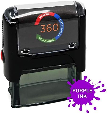 Custom Self Inking Rubber Stamp - 1 Line (Purple)
