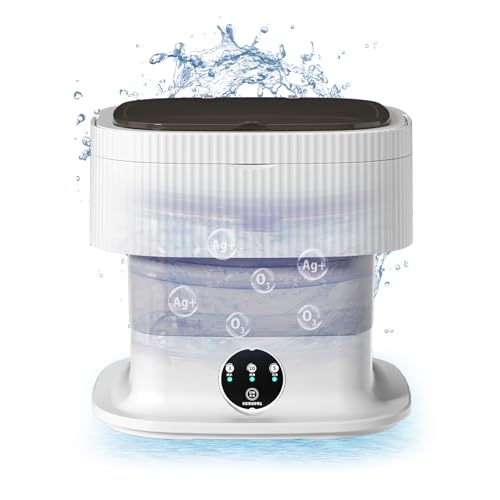 「拡大版10L・銀イオン滅菌」 IPO 折りたたみ洗濯機 オゾン+ブルーレイ滅菌 簡易洗濯機 5/10分洗濯・3分脱水 バケット洗濯機 コンパクト 一人暮らし 自宅 寮 出張 旅行 マスク・下着・ベビー服・靴下