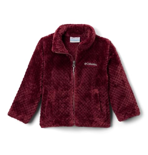 Columbia Youth Fire Side Sherpa Full Zip Fleece Jacket, Rich Wine, 4T