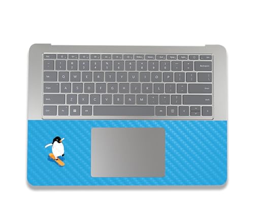 Image of MightySkins Carbon Fiber Skin Compatible with Microsoft Surface Laptop Studio 2 (2023) Full Wrap Kit - Skater Penguin | Protective Durable Textured Carbon Fiber Finish | Made in The USA