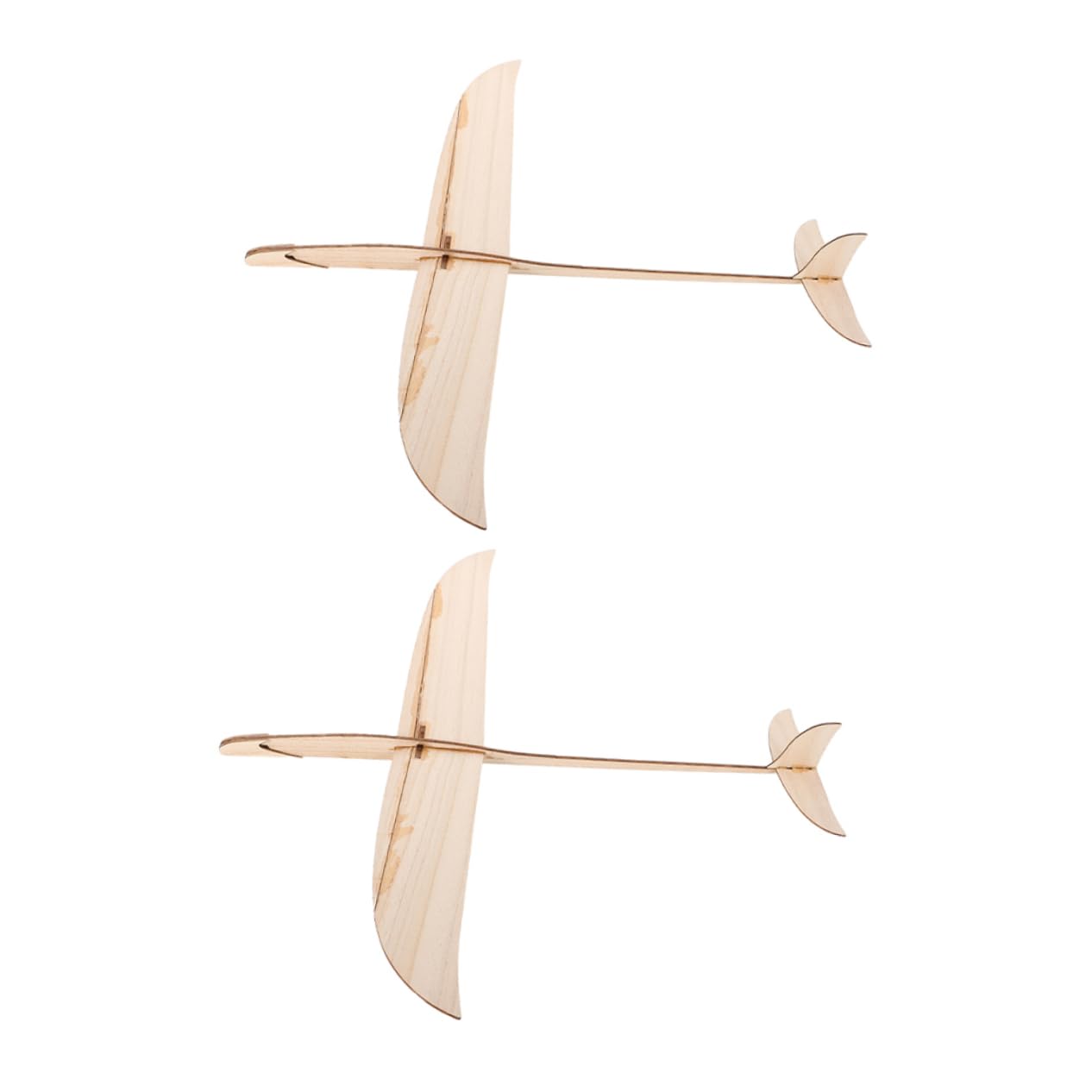 ibasenice Lot de 2 Planeurs en Bois Soi-même Surface à Peindre, Vol Stable, pour Garçon et Filles et Loisirs en Extérieur