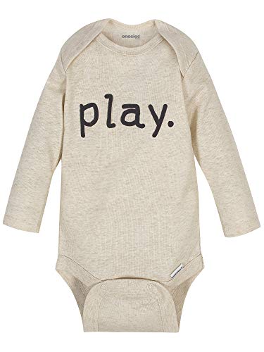 Image of Onesies Brand Unisex Baby 6-Pack Long Sleeve Bodysuits - Breathable Cotton One-Piece Outfits for Newborns & Infants