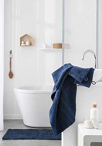 TODAY Bath Mat Cotton 85 x 50 cm Navy Blue