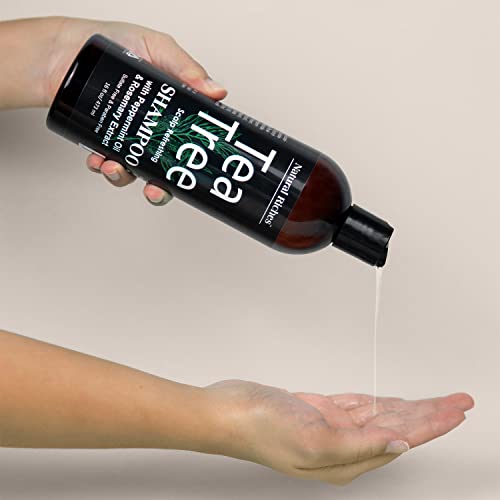 Natural Riches Tea Tree Shampoo - Special Tea Tree Oil Shampoo Fights Dandruff With Pure Tea Tree Oil For Dry Hair With Pure Lavender, Peppermint, Sulfate & Paraben Free - 16 Fl Oz #TOP6