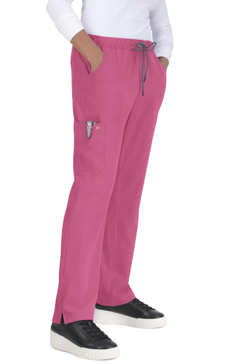KOI Next Gen Everyday Hero Women's 5-Pocket Cargo Scrub Pants, Geranium, M