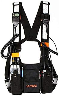 X-FIRE (2-Pack) Dual Portable Radio Chest Harness Vest Chaleco Universal Front Pouch Holder