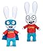 PlayByPlay - Pareja 2 Peluches Gigantes Xxl Simone El Conejo Oficial Normal Y Superhéroe Original - 60cm, One size
