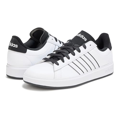 adidas Men's Grand Court 2.0 Sneaker, White/White/Black, 93