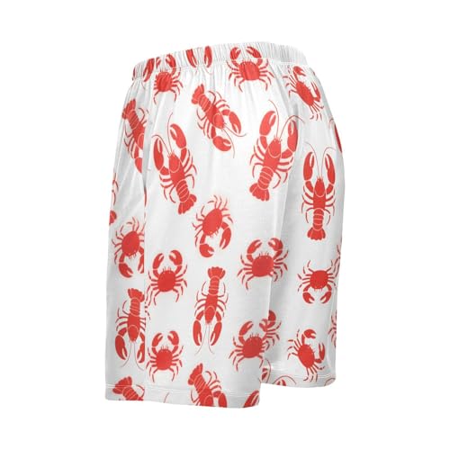 ALAZA Watercolor Excavator Men's Pajama Shorts Sleepwear Pajama Bottom Lounge Pants Wear with Pocket4