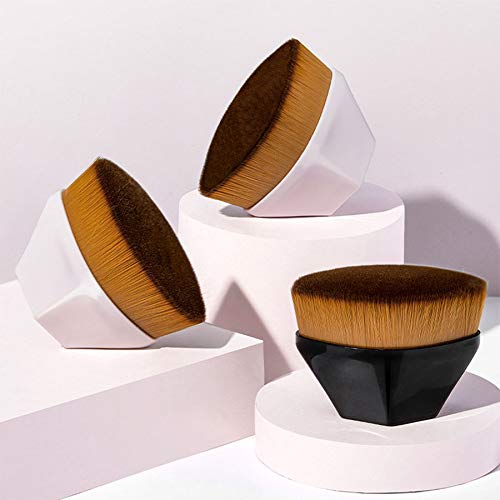 Makeup Foundation Brush Kabuki Brush Cosmetics Make Up Tool for Flawless Powder Foundation Blending Liquid (Black)