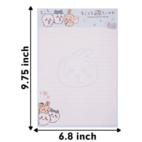 Weddye Total 600 Sheets B5 Cute Anime Writing Pads, 4 Styles Ruled Grid Blank Paper, Memo Pads for School Office Products, Pack of 20 image 5