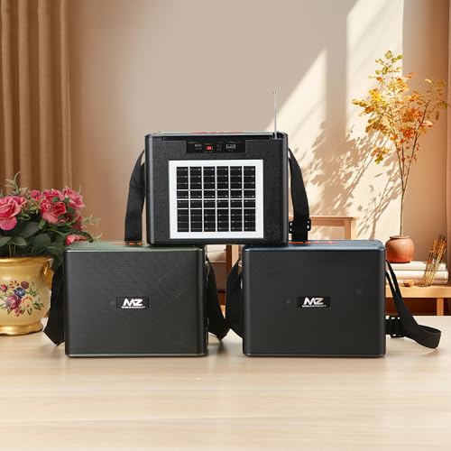 Image of MZ S663 (Portable Bluetooth Speaker) Dynamic Thunder Sound with High Bass & 12W Power with 1500mAh Battery & Solar Panel