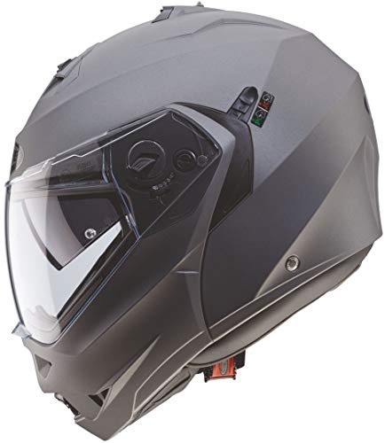 Caberg Caco Duke II Helm in Matt Schwarz und Gun Metal, Größe S/XS