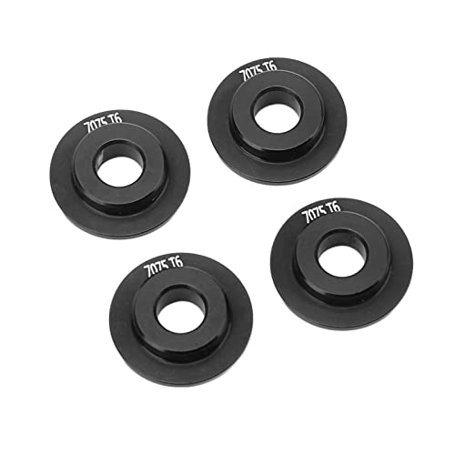 4 Pcs Wheel Rim Adapter Gasket Aluminum Alloy Sturdy Wheel Adapter for TRAXXAS UDR 1/7 RC Car (Black)