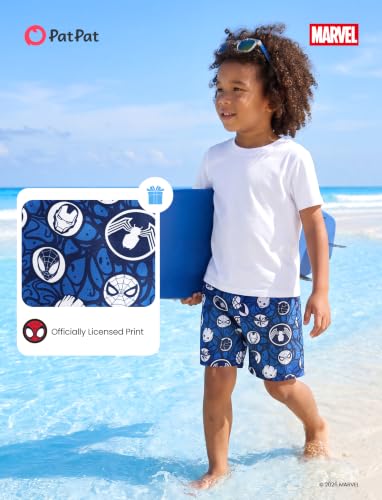 Image of Disney Stitch Spiderman Star Wars Cars Toy Story Mickey Boy Swim Trunks UPF50+Swim Shorts Compression Liner & Quick-Dry 6M-9Y