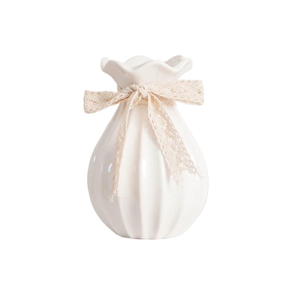 Vase en céramique dégradé blanc étanche pour arrangement de fleurs
